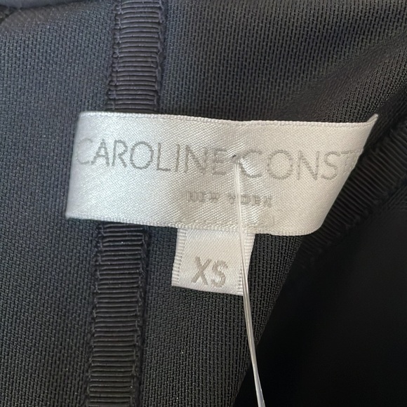 Caroline Constas Black Cotton Carmen Embroidery Cocktail Off Shoulder Mini Dress - Picture 2 of 8